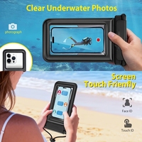 Étui de téléphone étanche professionnel IPX8 avec joint de verrouillage triple couche pour la plongée, le surf et la natation