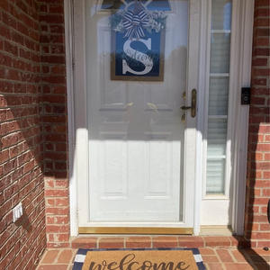 Décoration créative de style ferme pour la fête des Mères : Pendentif <span class=keywords><strong>en</strong></span> <span class=keywords><strong>bois</strong></span> avec nœud et 26 lettres de prénom pour <span class=keywords><strong>porte</strong></span> d'entrée - Product Image 6