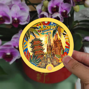 Aimant rond de réfrigérateur de sculpture de papier de nouveauté logo personnalisé aimant rond de réfrigérateur papier découpé pour <span class=keywords><strong>la</strong></span> décoration à <span class=keywords><strong>la</strong></span> maison - Product Image 6