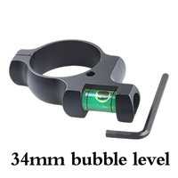 Support de lunette de chasse ECHAIN 34 mm en alliage d'aluminium 6063-T6 noir mat avec niveau à bulle de précision