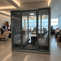 UNIBOOTH Moderno y Ergonómico, 32dB ISO 23351 Clase A, ASTM-E84 Ignífugo, Instalación Rápida en 30 Minutos, Cabina Acústica para Oficina Abierta o Biblioteca, Venta al Por Mayor