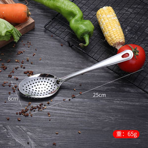 กระชอนสแตนเลส 201 ช้อนโลหะแบบมีรูสำหรับพาสต้าและบะหมี่ อุปกรณ์ครัว - Product Image 4