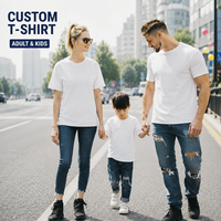 T-shirt vierge en gros personnalisable 100 % coton, impression de logo, blanc et noir, décontracté pour hommes