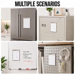 Bloc de notas magnético para planificación semanal de comidas, bloc de notas reutilizable para listas de compras, bloc de notas magnético fuerte para refrigerador, bloc de notas desprendible de primera calidad - Product Image 2