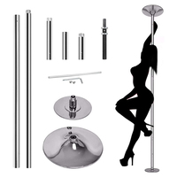 Kit de barre de pole dance rotative ou fixe, réglable en hauteur et amovible, pour fitness, exercice, danse, maison, pub, fête, salle de sport