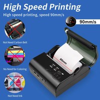Imprimante thermique portable mini pour reçus 80 mm, compatible iOS Android Windows, pour le commerce de détail et la restauration