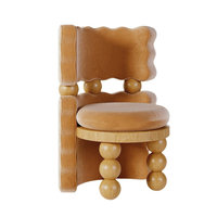 Chaise baril en bois massif personnalisée pour salon, chaise de salle à manger pour hôtel et restaurant, chaise d'appoint confortable pour coiffeuse, en vente