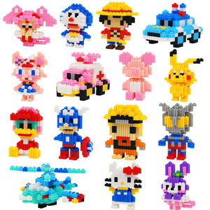 Al por mayor 2025 dibujos animados Nano bloque 3D rompecabezas Anime <span class=keywords><strong>Mini</strong></span> figuras Moc bloques de construcción conjuntos Diy Micro bloque juguete niños juguetes regalo - Product Image 3