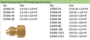 Raccords de Compression en laiton sans plomb adaptateur <span class=keywords><strong>Fip</strong></span> de Compression en laiton 3/8 OD * 1/4 <span class=keywords><strong>FIP</strong></span> avec insertion - Product Image 2