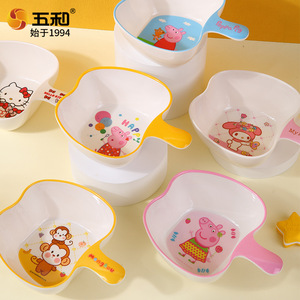 Wuhe Childrens Melamine Bowl Cartoon Design Drop Resistant Heat Resistant For Baby Feeding 0 12 Months - Product Image 1