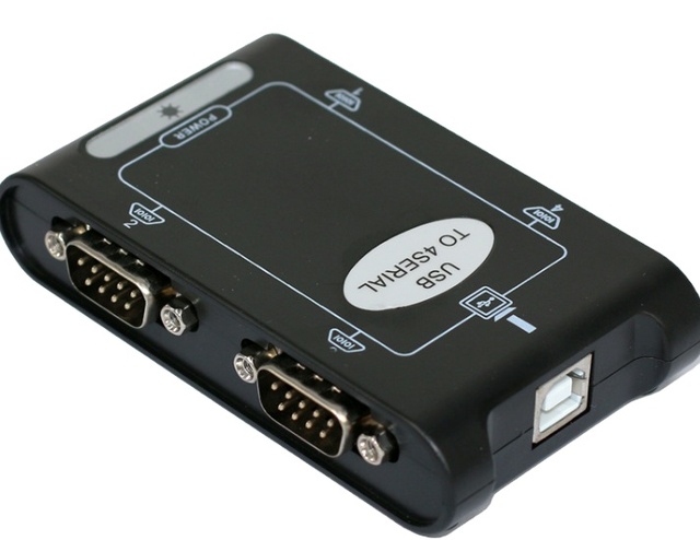 USB 2.0 to RS232 4-Port Converter DB9 9-Pin Adapter Cable with FTDI Chipset Serial Controller Card OEM Brand in Stock