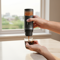 Cafetera Eléctrica Portátil Pequeña, Bajo Ruido, Calentamiento Rápido, para Camping, Oficina, Auto