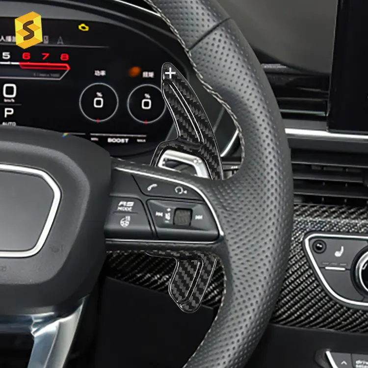 ES Acessórios Interiores do Carro Fibra de Carbono modelo de Carro Original PARA Audi RS4 RS5 RS6 RS7 Acessórios Do Carro