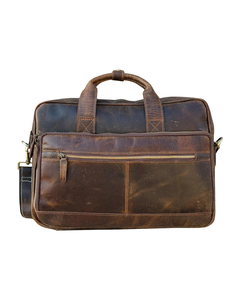 Sac messager de bureau en cuir personnalisé avec logo gravé, mallette vintage pour ordinateur portable, sacoche de voyage pour hommes - Product Image 2