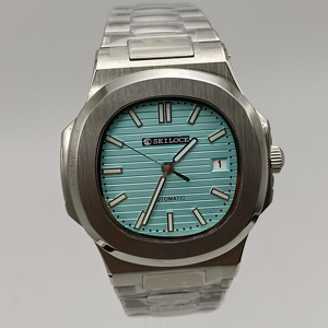 Montre mécanique de luxe SEILOCE NH35 en acier inoxydable 40 mm avec calendrier et mouvement à aiguilles simple - Product Image 2