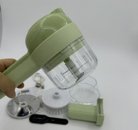 Ensemble coupe-légumes électrique USB portable 4 en 1 Mini hachoir à aliments pour la cuisine à l'ail Coupe-légumes