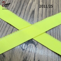 Bande élastique en polyamide festonnée de 25 mm, douce, de type picot, pour vêtements, OEM ODCustom