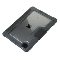 Funda trasera transparente de acrílico a prueba de golpes para iPad Pro 13 (2024) con soporte plegable en Y, función de activación/desactivación automática y soporte para lápiz.