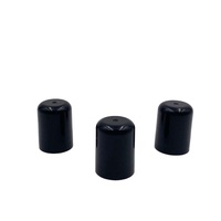 Support noir pour bouteille en verre, 10 pièces, boule à bille, plastique noir, bouteille en verre, essentiel, 18mm
