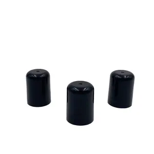 18Mm Topi Hitam Plastik Roller Ball Pemegang Hitam untuk Kaca Hitam Botol Kaca Esensial