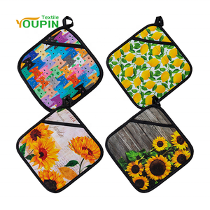 パーソナライズ20x20cmポリエステルポケットホルダー電子レンジ耐熱布パッドカスタムロゴプリントデザイン - Product Image 6