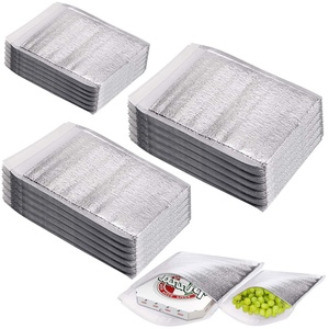 Sac isotherme de livraison en aluminium argenté imprimé sur mesure, jetable, pour le stockage et l'emballage des aliments chauds ou froids - Product Image 2