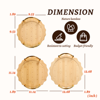 Ensemble de plateaux en bambou réutilisables, rétro, non toxiques, écologiques, durables, cadeaux d'affaires, plateau à savon, plateau de service alimentaire, couleur/logo personnalisé