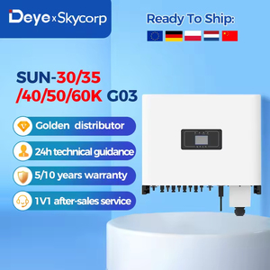 Onduleur solaire triphasé SUN-30/33/35/40/50/60K-G03 pour raccordement au réseau, 30-60kW, sans transformateur, efficacité 98,7% - Product Image 2