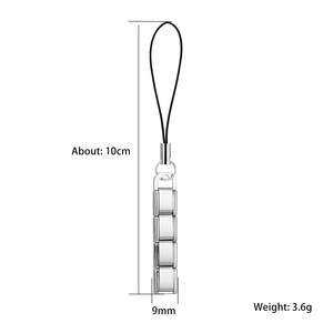Correa de Teléfono Móvil Colorida, Diseño Modular de Acero Inoxidable, Colgante de Llavero DIY, Cubo Geométrico, Joyería Unisex - Product Image 5