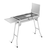 G21 Grille de barbecue en fer portable pliable à charbon de bois pour le camping en plein air et les voyages