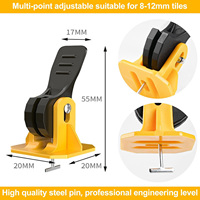 Système de nivellement de carreaux de type T 2026 en acier inoxydable avec localisateur à aiguille remplaçable, clé de nivellement et kit d'outils de pose