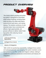 Utools - Brazo Robótico de Pulido de Alta Precisión, Robot de Seis Ejes para Acabado de Superficies, Sistema Automático de Producción en Fábrica