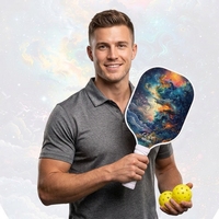 Raquette de pickleball professionnelle haute puissance en fibre de verre avec noyau en nid d'abeille PP, contrôle de puissance