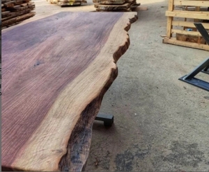 Tavolo <span class=keywords><strong>da</strong></span> Pranzo in Noce di Produzione Artigianale Tavolo <span class=keywords><strong>da</strong></span> <span class=keywords><strong>Cucina</strong></span> Unico Realizzato a Mano con Lastre a Bordo Vivo - Product Image 6