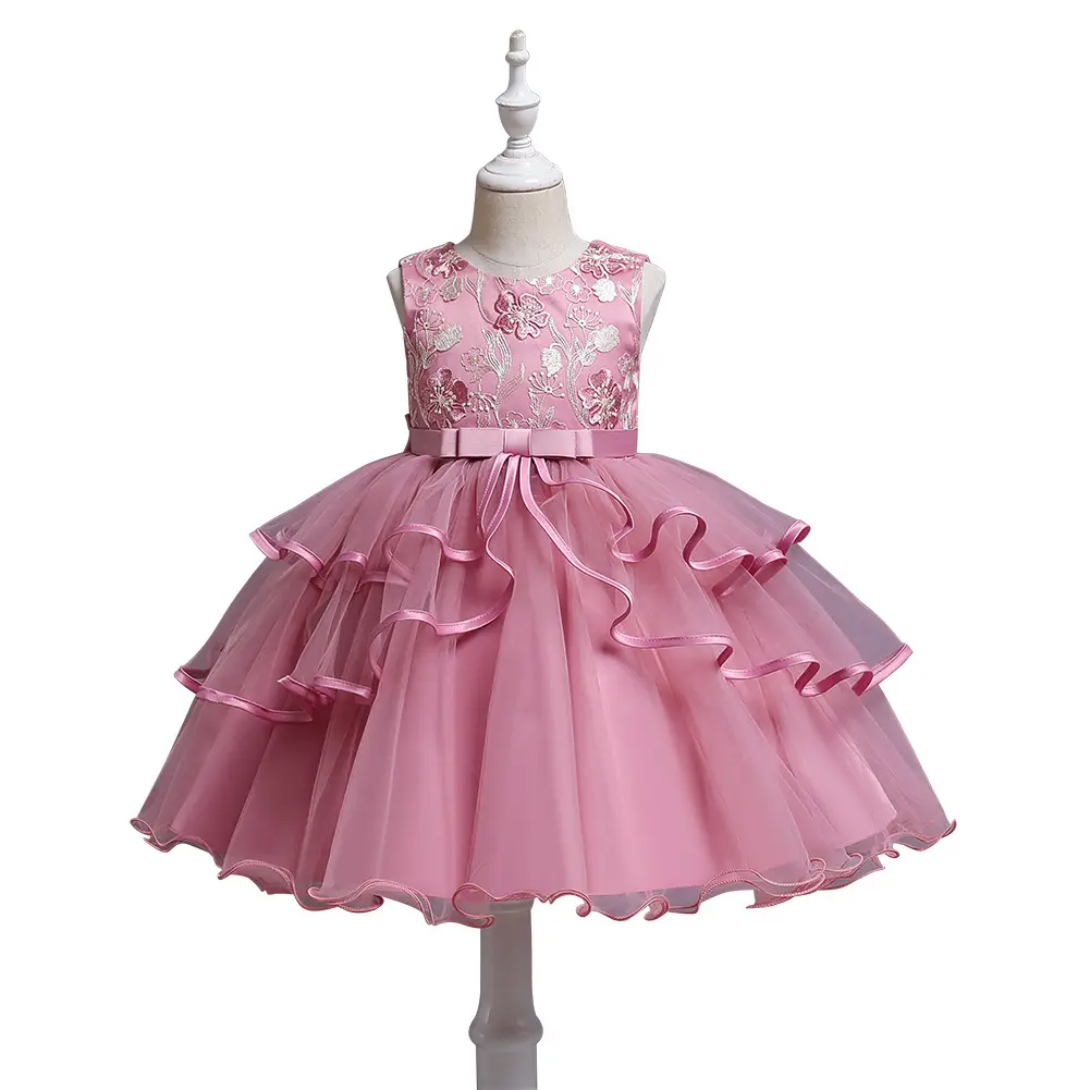 Robe Tutu de princesse pour petite fille, tenue de soirée, motif floral, frocs, pour enfants