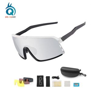 Lunettes de soleil polarisées interchangeables UV400 pour le cyclisme en extérieur, pour hommes, avec étui – Offre spéciale prévente - Product Image 5
