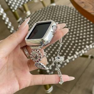 <span class=keywords><strong>Bracelet</strong></span> diamant à la mode pour IWatch Series 8 7 6 5 4 <span class=keywords><strong>3</strong></span> 2 1 <span class=keywords><strong>Bracelet</strong></span> en acier inoxydable pour bracelets de montre <span class=keywords><strong>Apple</strong></span> 44 42 40 <span class=keywords><strong>38</strong></span> <span class=keywords><strong>mm</strong></span> - Product Image 3