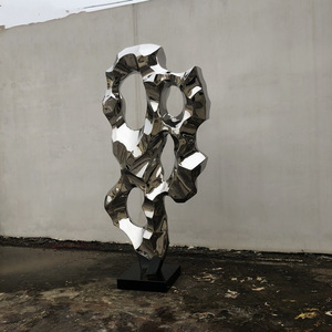 Stainless Steel Taihu <b>Stone</b> Sculpture Irregular Polished Outdoor Garden Ornament Freestanding Abstract <b>Landscape</b> Decoration - Product Image 1