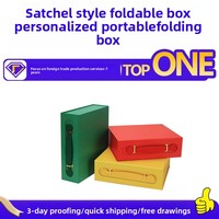 Boîte cadeau pliable personnalisable, fermeture magnétique monobloc, boîte pliante avec poignée, impression UV, fabriquée en Chine