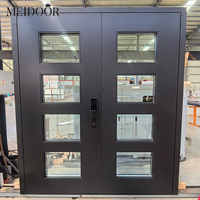 Puerta de Aluminio de Seguridad para Exteriores de Diseño Moderno Personalizado ZS, Aislamiento Térmico, Insonorización, Impermeabilización, Antirrobo