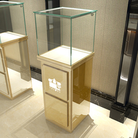 Muebles de Lujo para Tienda de Realidad Virtual, Exhibición de Joyería en Dorado, Aluminio con Iluminación LED, Ecológico, Impermeable y Personalizable