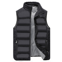 Veste d'hiver décontractée grande taille pour hommes gilet de travail transfrontalier d'automne avec fermeture à glissière imperméable et respirant rempli de coton