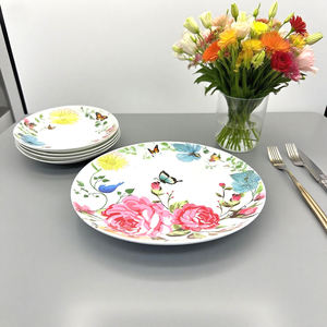 Platos de <span class=keywords><strong>melamina</strong></span> de plástico circular para alimentos grandes para buffet y banquetes, aptos para lavavajillas, platos para servir pollo asado no tóxico - Product Image 5