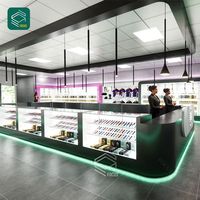 Comptoir de luxe Cigarette Présentoir Vitrine Verre Tabac Magasin Design Fumée Mobilier