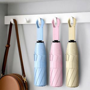 Paraguas Plegable Portátil de Tres Pliegues con Hebilla de Anillo, Protección Solar, Resistente al Viento y a la Lluvia, Impresión Personalizada con Logotipo - Product Image 1