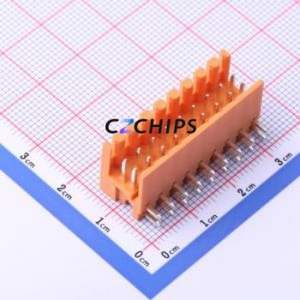 KF2EDGER-3.5-2*9P Plug-in Terminal Block Bent Lead Through Hole,P=3.5mm Connector Board-to-Board / Socket Open 2x9P 3.5mm Orange - Product Image 1