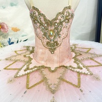 T1087 Service personnalisé, jupe à motifs dégradés roses pour adultes et enfants, vêtements de scène de danse, tutu professionnel de ballet