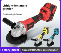Meuleuse d'angle sans fil industrielle chinoise haute vitesse 125 mm à moteur sans balais pour le meulage du métal, interrupteur à gâchette, garantie 3 ans, DIY 220V/230V