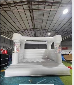 Vente flash - Château gonflable pour enfants en PVC blanc de 0,55 mm, 10 pieds x 13 pieds, avec ballons, château gonflable blanc pour événements - Product Image 6