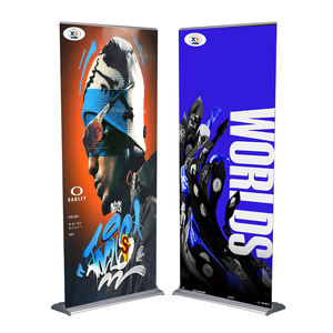 营销横幅架采用伸缩式铝制框架，适合促销和商业用途。 - Product Image 1